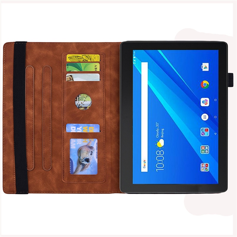 Tablet Bloem 3D Emboss Pu Leather Cover Voor Lenovo Tab M10 Case Funda 10.1 "TB-X505F TB-X505L TB-X505X TB-X605L TB-X605F