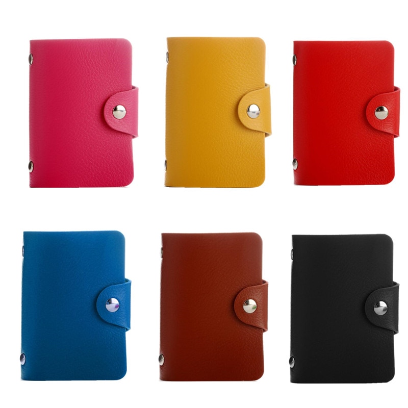 12card Slots Women Men Credit Card Holder Bags Pu Leather ID Bank Business Passport Card Organizer Case Wallet Purse
