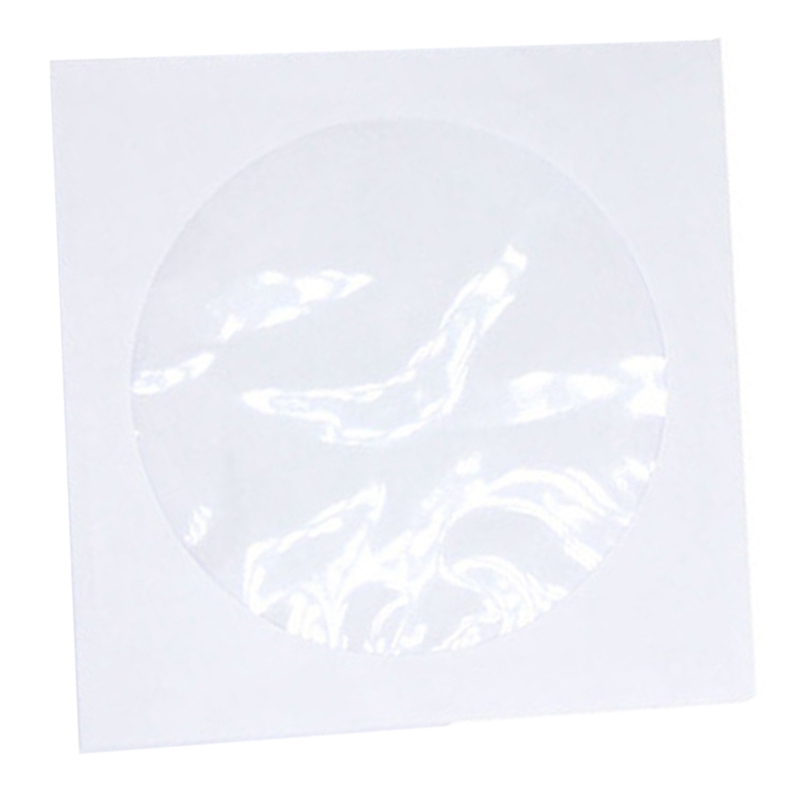 100 Pack CD DVD Sleeves Premium Thick White Paper CD DVD Sleeves Envelope With Window Cut Out And Flap, 120G