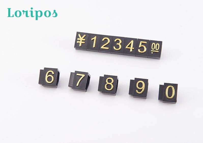 Commodity Price Label Marker Handicraft Porcelain Pentagon Price Block Label Number Jewelry Price Tag Brick Cube Sign Block