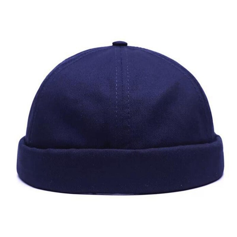 Spring Brimless Hats Hip Hop Beanie Skullcap Street Knitted Hat Women Men Acrylic Casual Solid Pumpkin Portable Melon Cap: NV