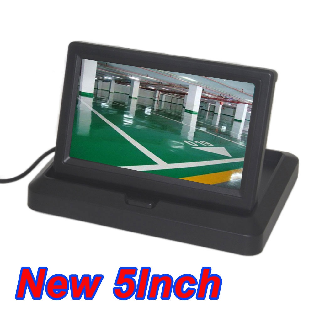 5.0 "Kleur HD CCD Auto Display 5 Inch Vouwen Digitale Scherm 2 Kanaals Video-ingang DVD Speler DC 12/24V Monitor