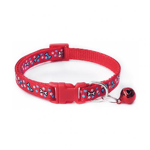Collier pour chat avec clochette, boucle réglable, accessoire pour chat, accessoire pour petit chien, chihuahua, avec clochette: Rouge