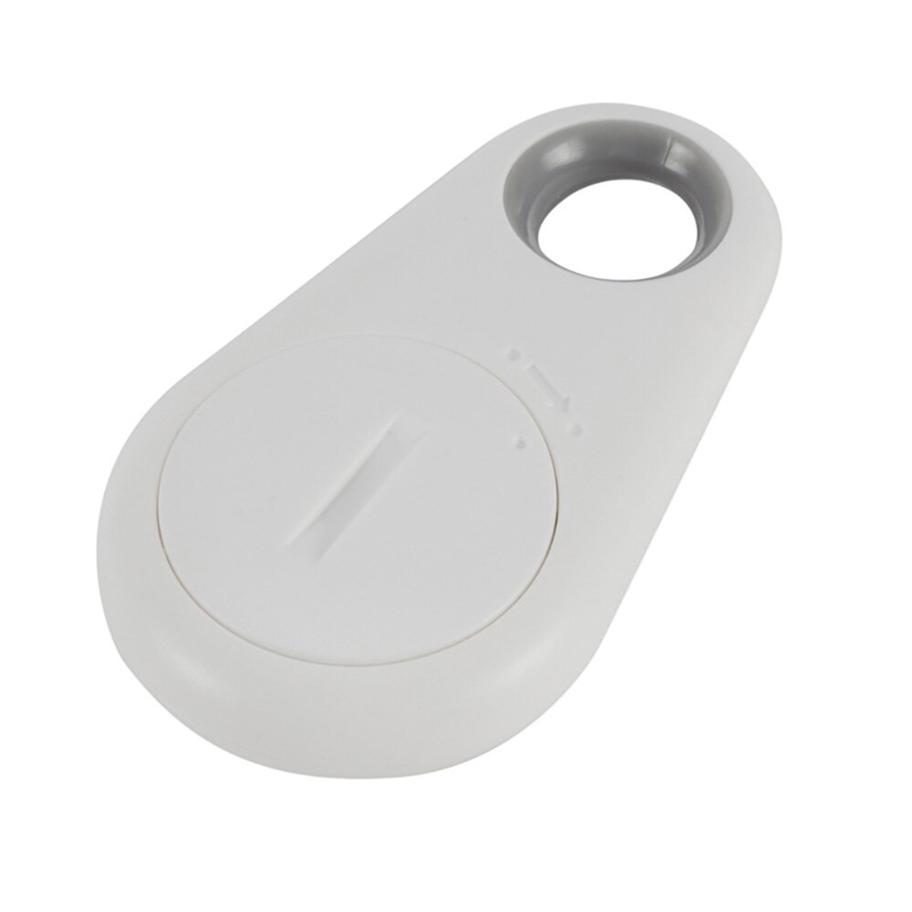 Anti-lost Wireless Self-timer Bluetooth Keychain Finder Recording Security Alarm Locator Phone Search Kid Tracker with Battery: White drop-shaped
