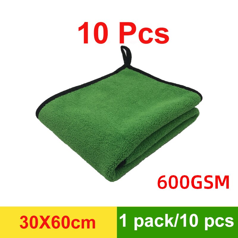 Auto Waschen Mikrofaser Handtuch Auto Mikrofaser-reinigungstuch Trocknen Handtuch Auto Pflege Tuch Details Mikrofaser Handtuch: 30x60x10pcs 600GSM