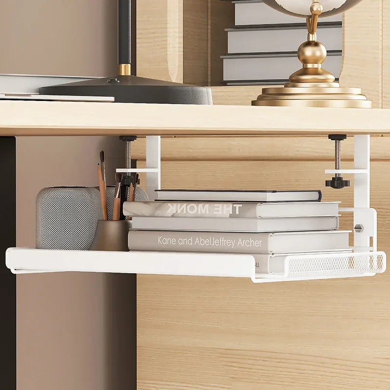 Kabelmanagement-Tablett unter dem Schreibtisch, ohne Bohren, Kabel-Organizer aus Stahl für Höhle Schreibtisch, Kabelmanagement-Tablett, Kabelmanagement-Gestell