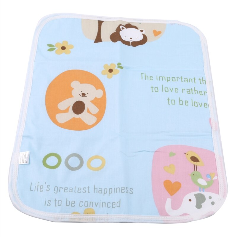 Baby Changing Mat Cartoon Cotton Blend Waterproof Sheet Baby Changing Pad Table Diapers Urinal Game Play Cover Infant Mattress: blue