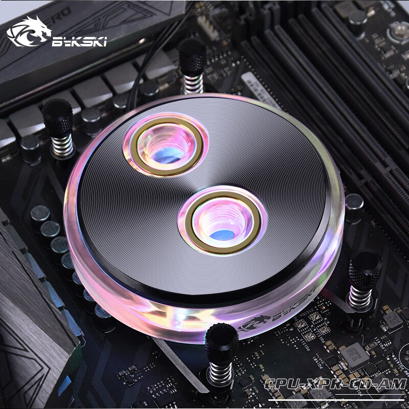 BYKSKI CPU Water Block use for AMD RYZEN3000 Ryzen AM3/AM3+/AM4 TR4 X570 CPU Water Block Copper Radiator Water Cooler