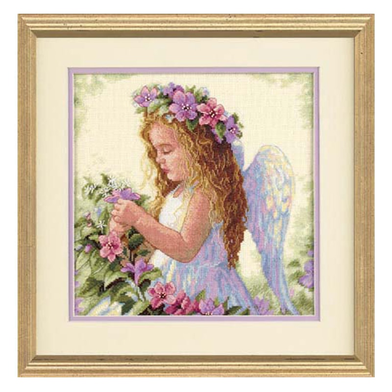 Top Lovely Counted Cross Stitch Kit Passion Flower Angel dim 35229