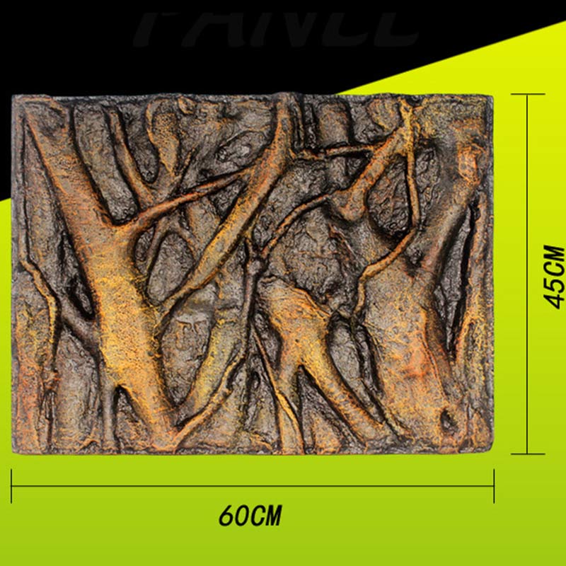 Newest 3D Foam Rock Stone Aquarium Background Board Decor Foam Board for Reptile Fish Tank 60x45cm