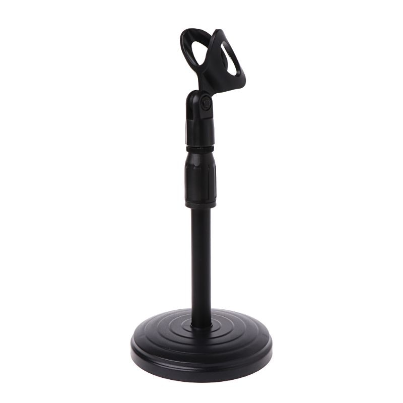 Foldable Desktop Tripod Mic Stand Adjustable Angle Foldable Table Tops Microphone Mount Holder Stand Bracket Plastic Black