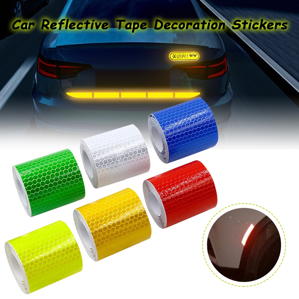 5Cm * 300Cm Auto Reflecterende Tape Decoratie Stickers Auto Waarschuwing Veiligheid Reflectie Tape Film Auto Reflector Sticker Op auto Styling
