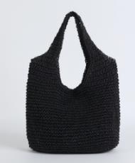 Summer Hand-woven Bag Shoulder Portable Straw Handbag for Women Beach Handbags Totes Travel Large Capacity Clutch: black