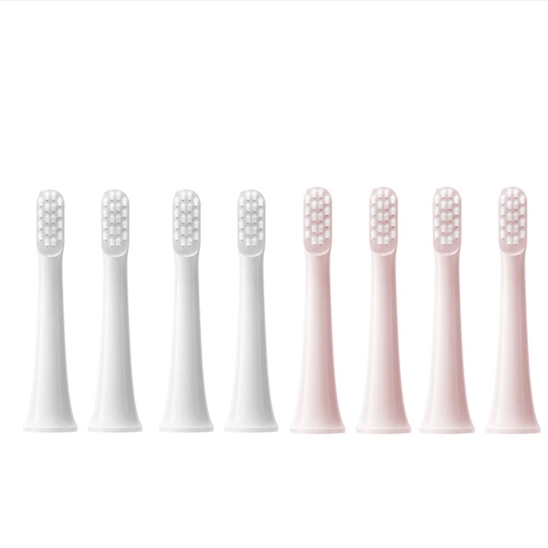 8PCS Voor XIAOMI MIJIA T100 Opzetborstels Sonic Elektrische Tandenborstel Vacuüm DuPont Zachte Haren Geschikt Nozzles: Bruin