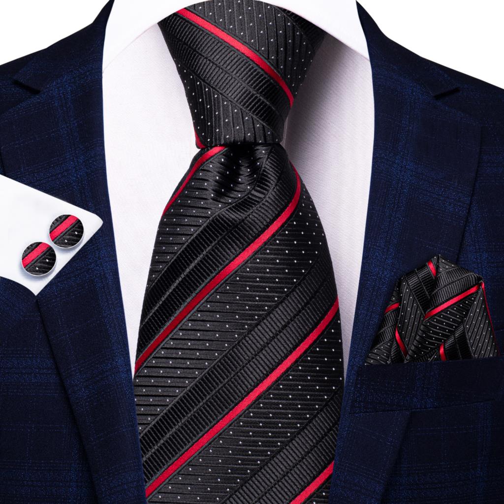 Hi-Tie Heren Cadeau Stropdas Set Rode Wijn Bordeaux Paisley Zijden Bruiloft Stropdas Voor Mannen Hanky manchetknoop: Lavendel