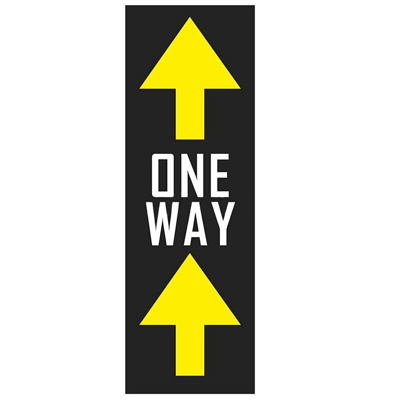 10 Direction Signs Are Used to Indicate the Social Distance Between Ground Signs and Ground Signs 42 x 14cm Rectangular