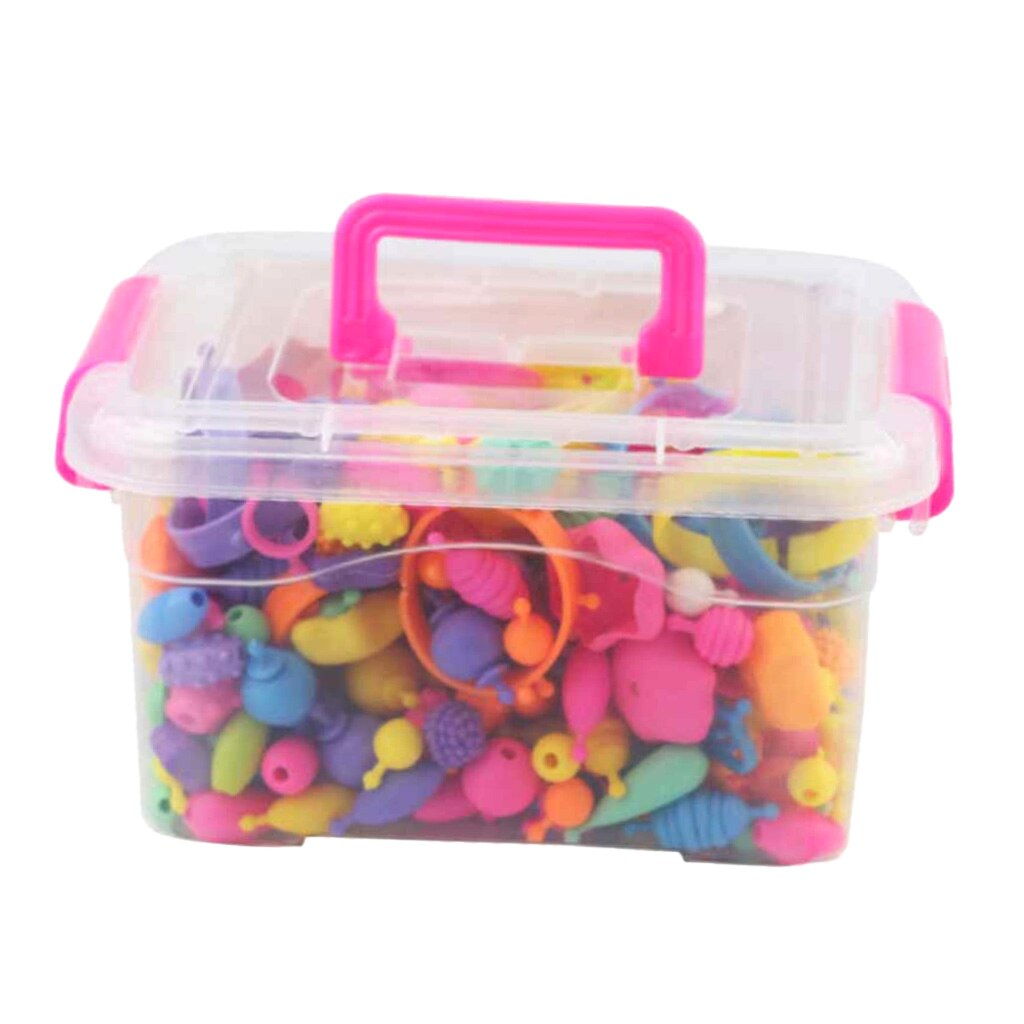 300pcs/pack DIY Jewelry Kid Beads Snap together Children Fun Kit