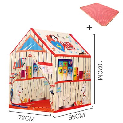 Kids toys tents Foldable Portable Boy Girl Princess Castle Indoor Outdoor Play Tents play mat Rug Playhouse For Child Best: white tent with mat