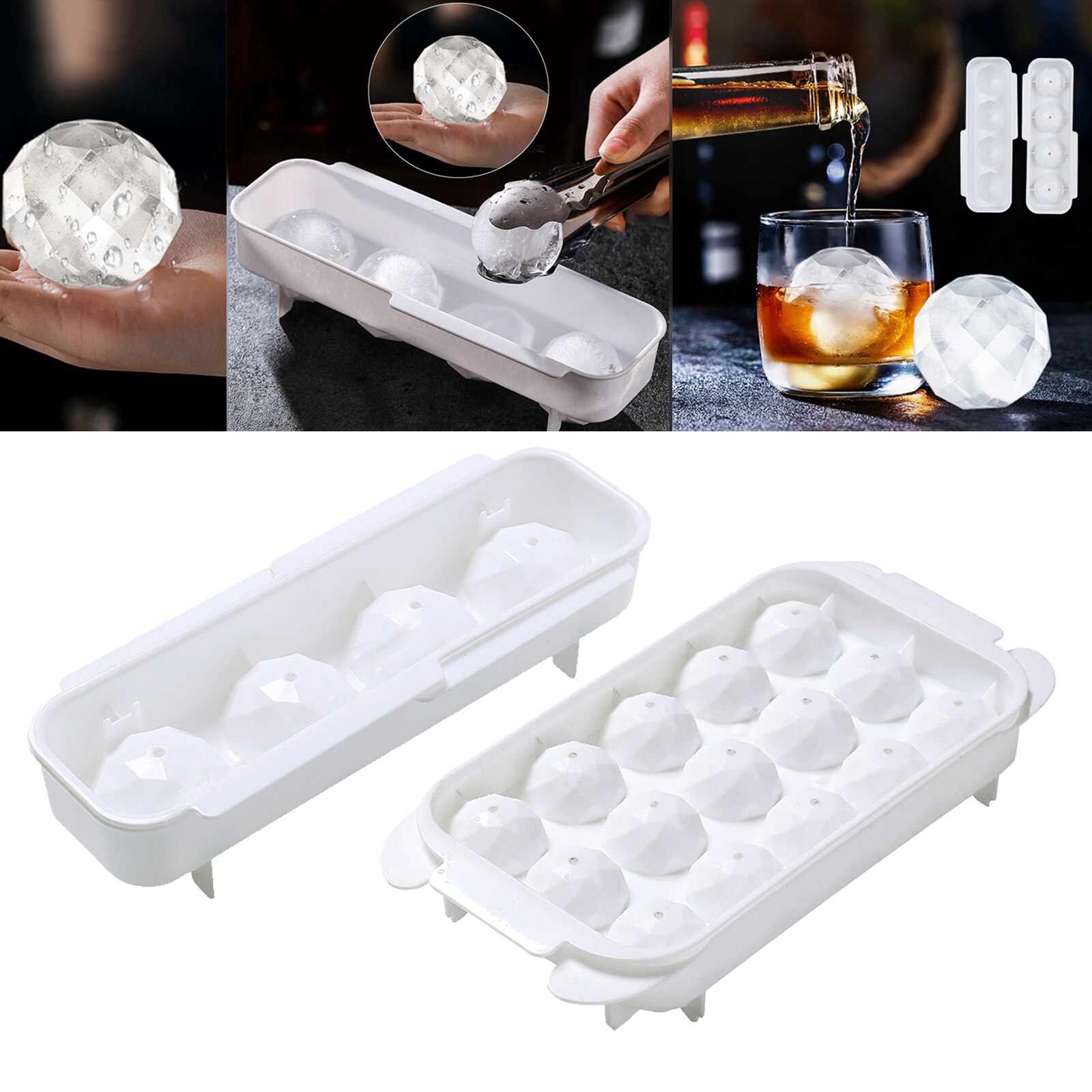 Ice Cube Mallen Sphere Ice Ball Maker Herbruikbare Stapelen Voor Whiskey