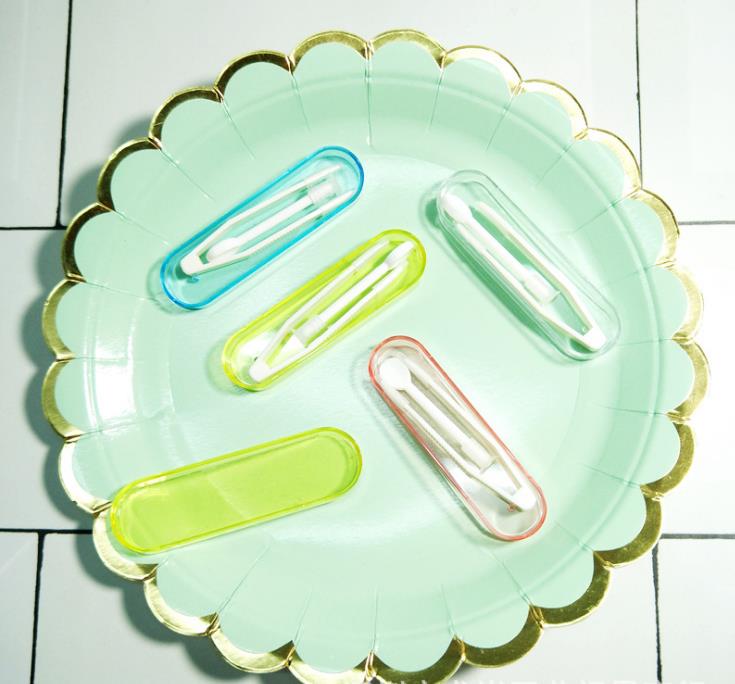 Lenti a contatto Applicatore dispositivo di rimozione impostato Inseritore Morbida Punta Pinzette Igienico di Caso di Trucco Strumento colore Casuale