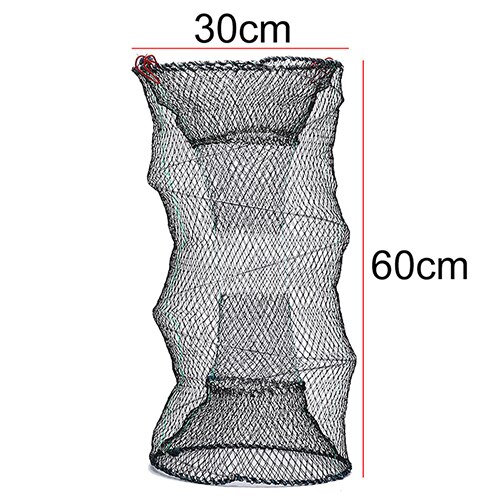 1PC filet de pêche crabe écrevisse homard receveur Pot piège filet pêche pliable piège fonte garder filet anguille crevette vivant appât: 30cm