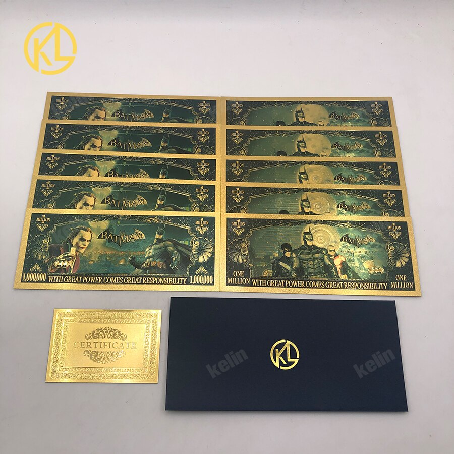 ! Tarjetas de 5 tipos de 1 millón de dólares de los EE. UU., billetes de oro, como de Navidad o decoración del hogar