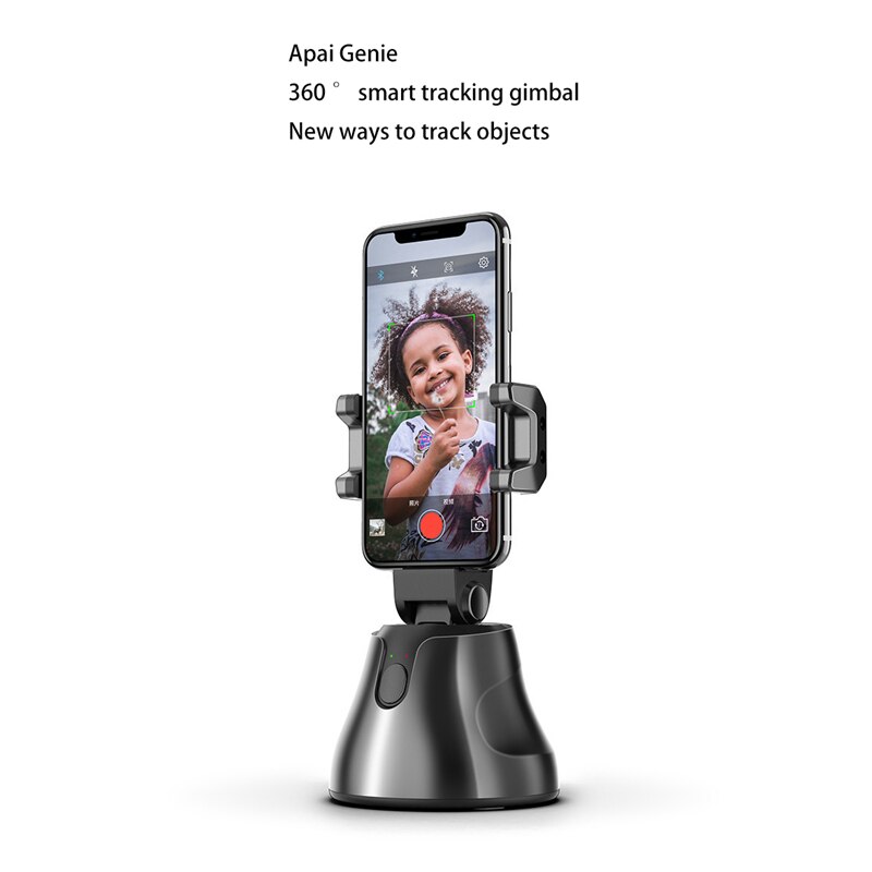 Bærbar selfie stick , 360 ° rotationssporing pan-tilt objektsporingskamera, ansigtsgenkendelse, stabilt stativ