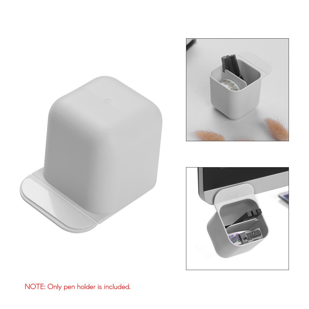 DIY Pen Holder Pencil Case Adhesive Office Staionary Organizers and Accessories Pen Container for Desk Computer Monitor
