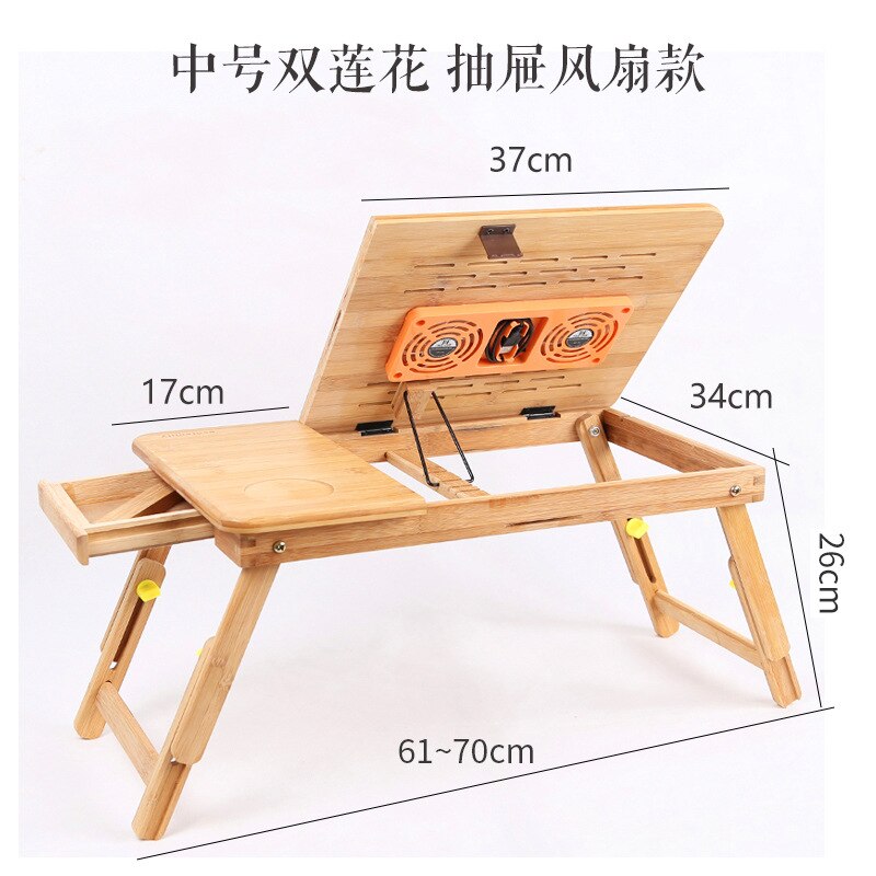 Adjustable Foldable Laptop Desk Notebook Bamboo Table Stand Tray Bed Small Table Tray Table Living Room Coffee Table