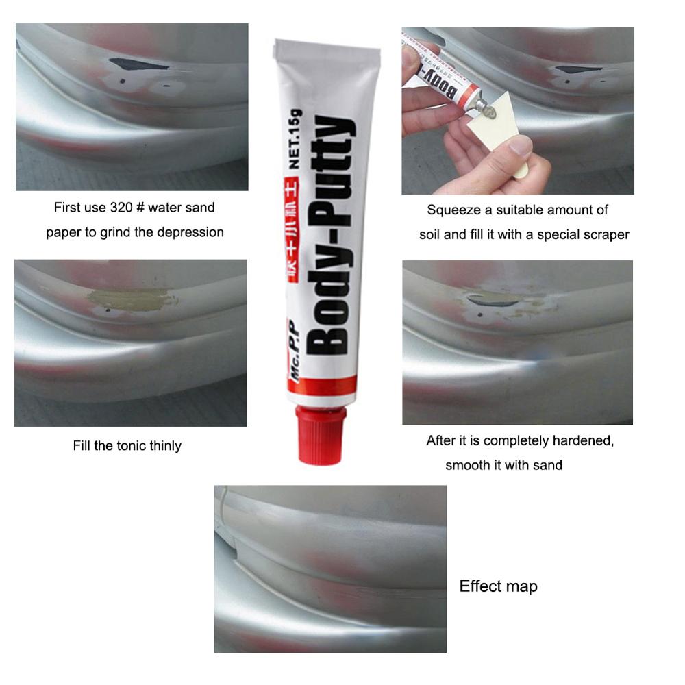 15g Car Body Putty Scratch Filler Repair Tools Scratch Crack Restore With Water Sandpaper