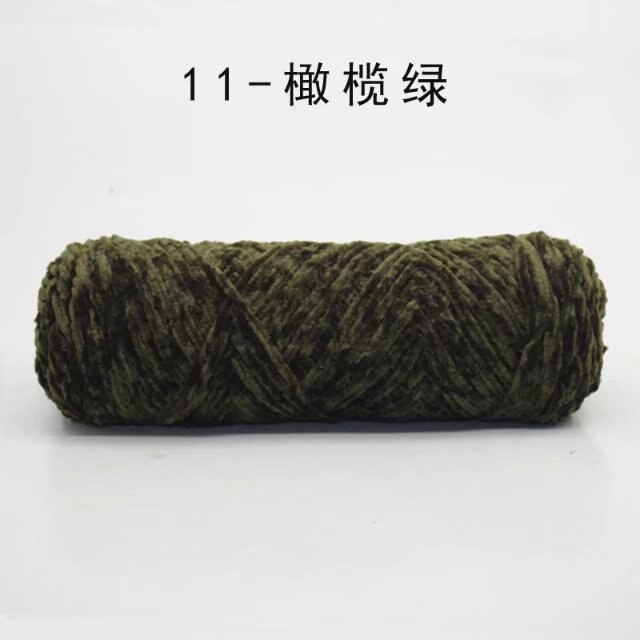 Chenille Gold Velvet Yarn Soft Silky Yarn Knitting Craft Yarn warm& comfortable Use for Knitting Scarf Hat & blanket: 11