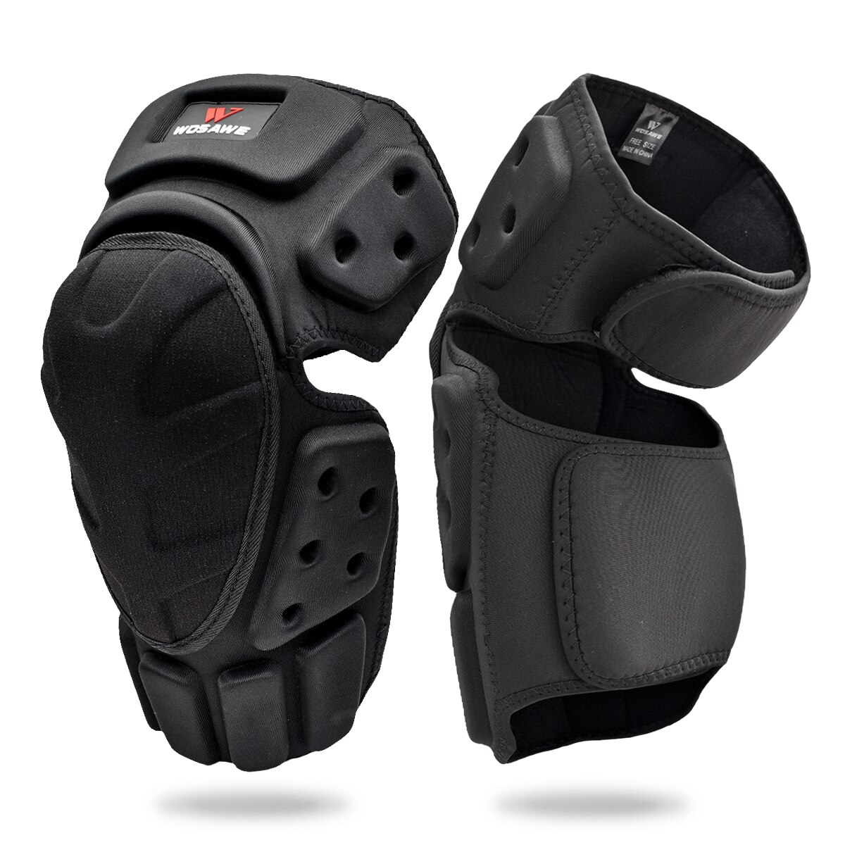 Wosawe motorcykel knæbeskytter motocross knæbøjle støtte skinnebenbeskyttelse knæpude benvarmer skøjteløb skateboard knæpude: Bc332