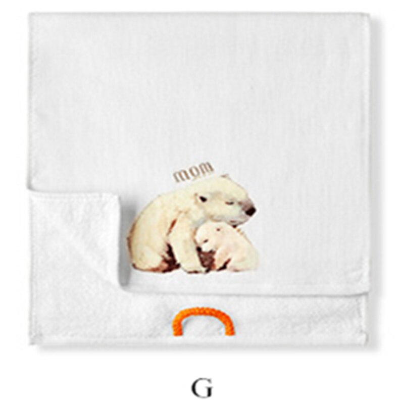 Vauvan pyyhe puhdasta puuvillaa lasten kasvopyyhkeet pehmeä lasten nenäliina koukulla kylpypyyhe vastasyntyneille vauvoille 25*50cm valkoista: G