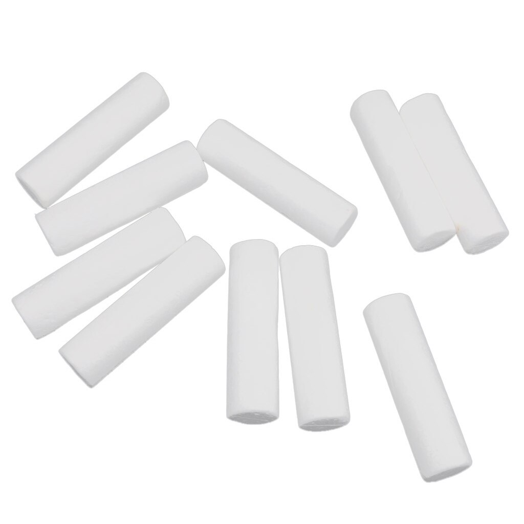 Pakke  of 10 hvid modellering håndværk polystyrenskum styrofoam cylinder søjle 12cm ornamenter diy børn håndværk