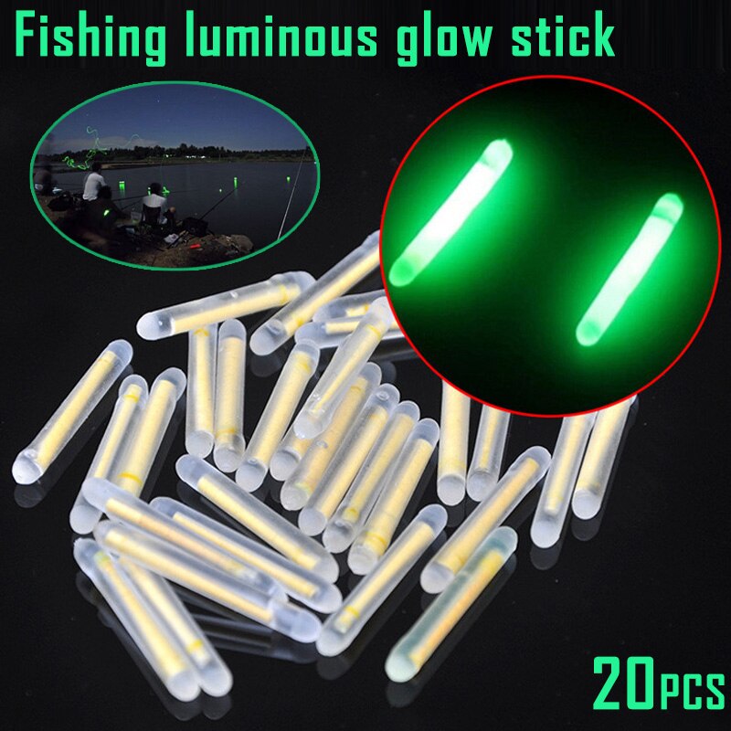 20Pcs Vissen Tl Lightstick Drijvende Lichtgevende Gloeiende Stok Voor Night Vissen Zichtbaarheid 30M Karper Lightstick
