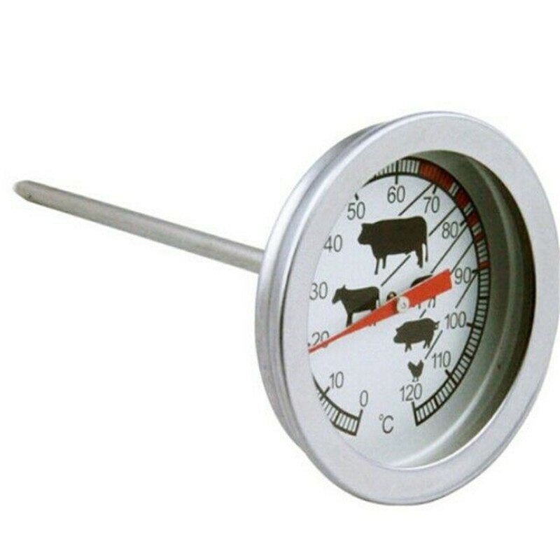 Rustfrit stål grilltermometer bbq fleischthermometer termometer til grill bøf ryger