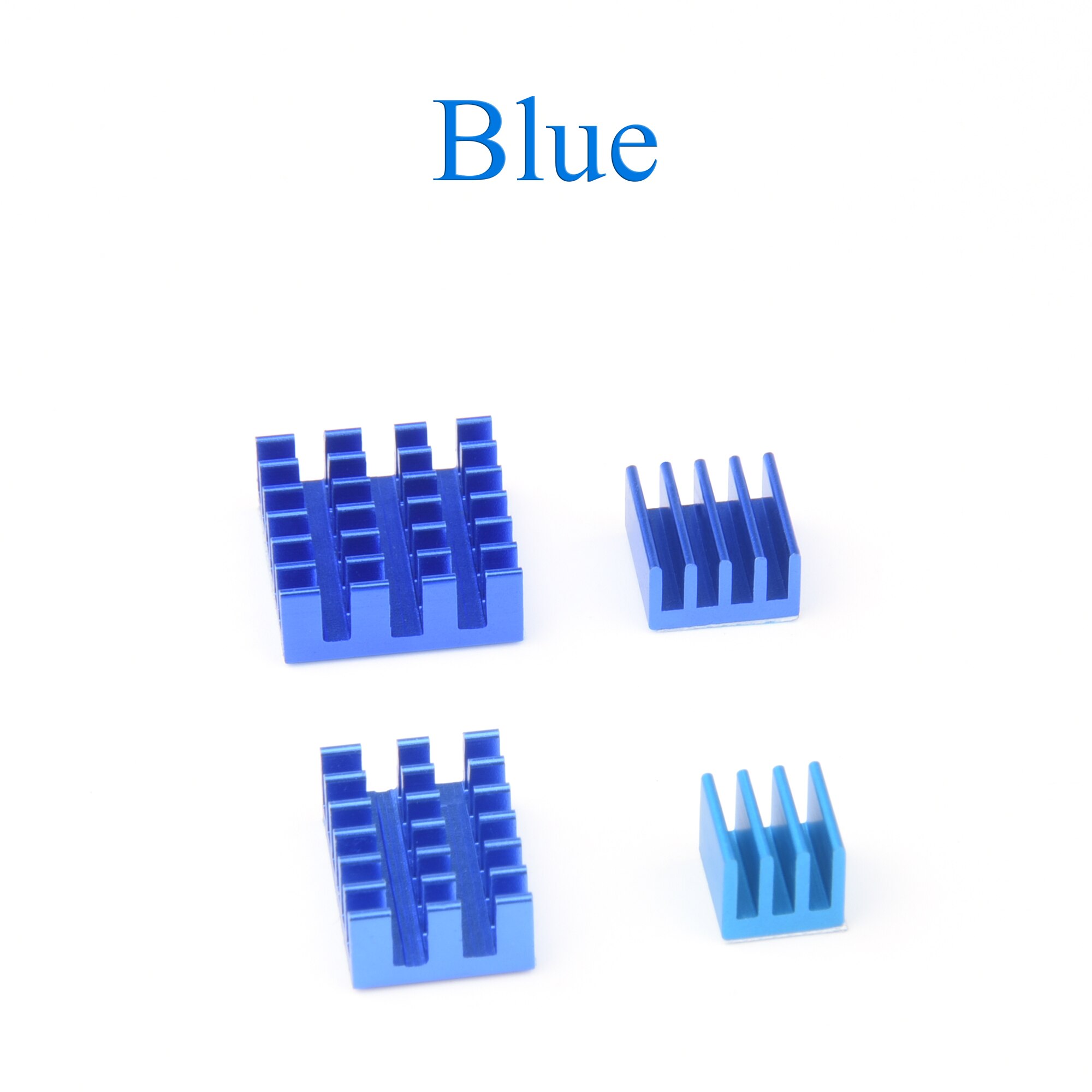 Aluminium Koellichaam Koeling Sink Cooler Heatsink 4 Stuks Kit Radiator Voor Raspberry Pi 4 Model B: Blue