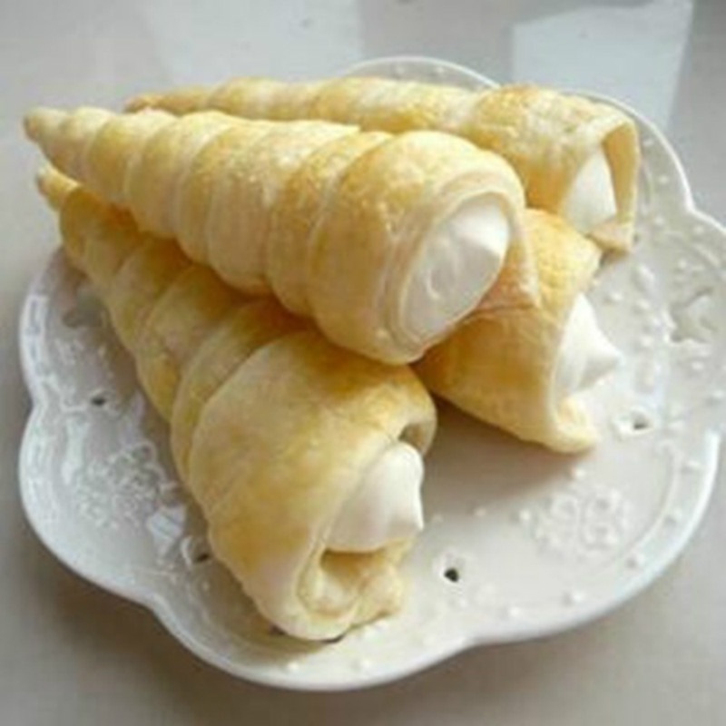 Croissant en spirale en forme de cône | En acier inoxydable, danemark outil de cuisson en spirale métallique pointu pour la fabrication de Croissants, pain en rouleau
