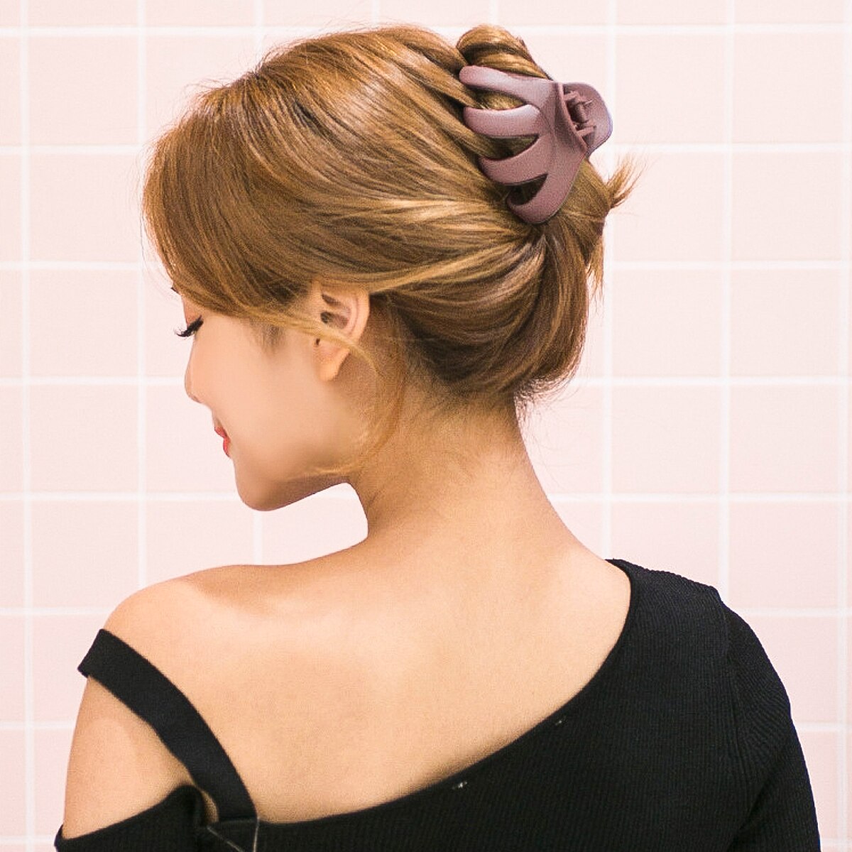 1pc koreanske solide butikk hårklør akryl hårnåler hårspenner hårspenner krabbe hårspenner hodeplagg til kvinner jenter hårtilbehør