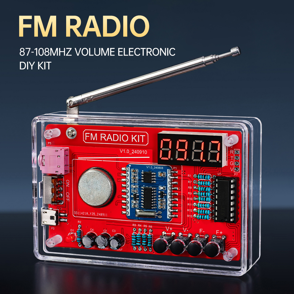 DIY Radio FM zestaw elektroniczny 87-108MHZ Radio FM zestaw do samodzielnego montażu części do ćwiczeń spawalniczych RDA580 DIY projekt lutowania praktyka lutowania