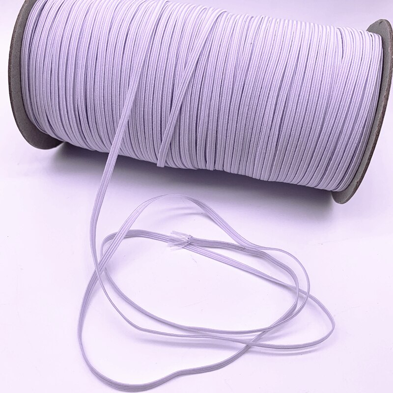 3-12mm 5 yards/parti hvide høje elastiske bånd spole sybånd flad elastisk snor gør det selv håndlavet tilbehør: 12mm(5 yards)