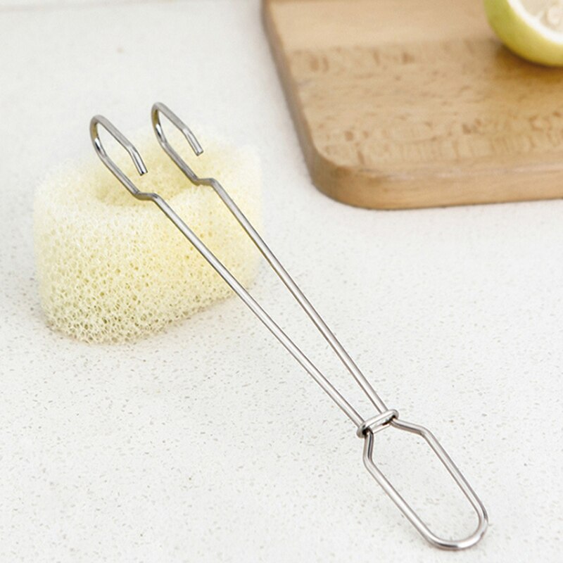 Cleaning Tool Sponge Brush For Bottle Feeding Stainless Steel Handle Cup Cleaning Brush Replaceable Sponge Head Bottle Brush