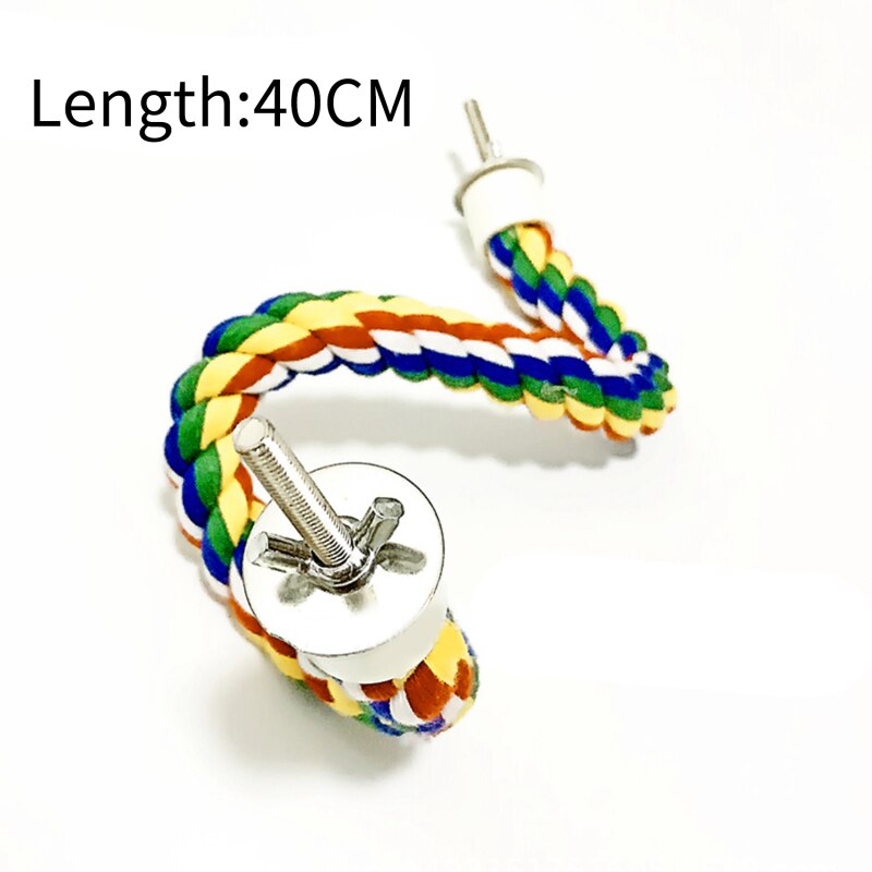 Juguetes para pájaros colgantes Multicolor, cuerda elástica para pájaros, Calopsita, accesorios para loros,