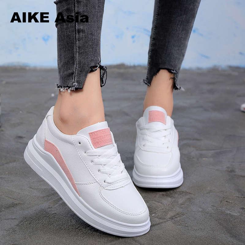 Spring wedges hvide sko kvindelige platform sneakers kvinder tenis feminino casual kvindelige sko kvinde