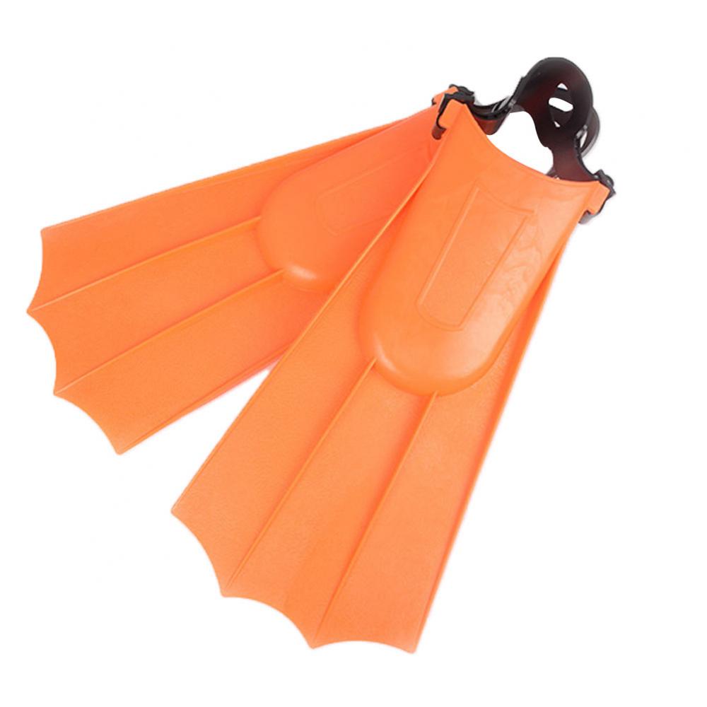 Pinne da immersione professionali scarpe da nuoto regolabili per adulti pinne da immersione per Monofin con piede da Snorkeling lungo sommergibile in Silicone: Orange M