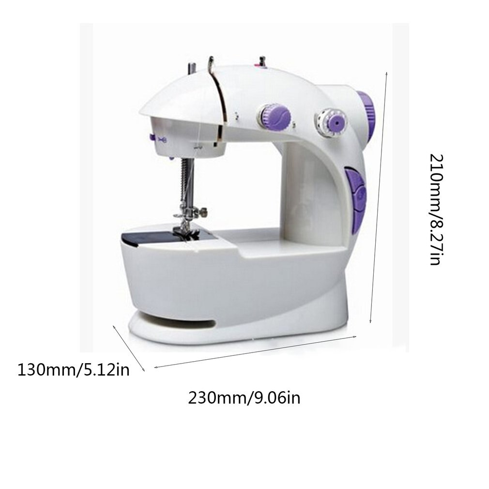 Mini Sewing Machines Set Handheld EU Plug Dual Speed Double Thread Electric Automatic Stitching Rewind Sewing Machine