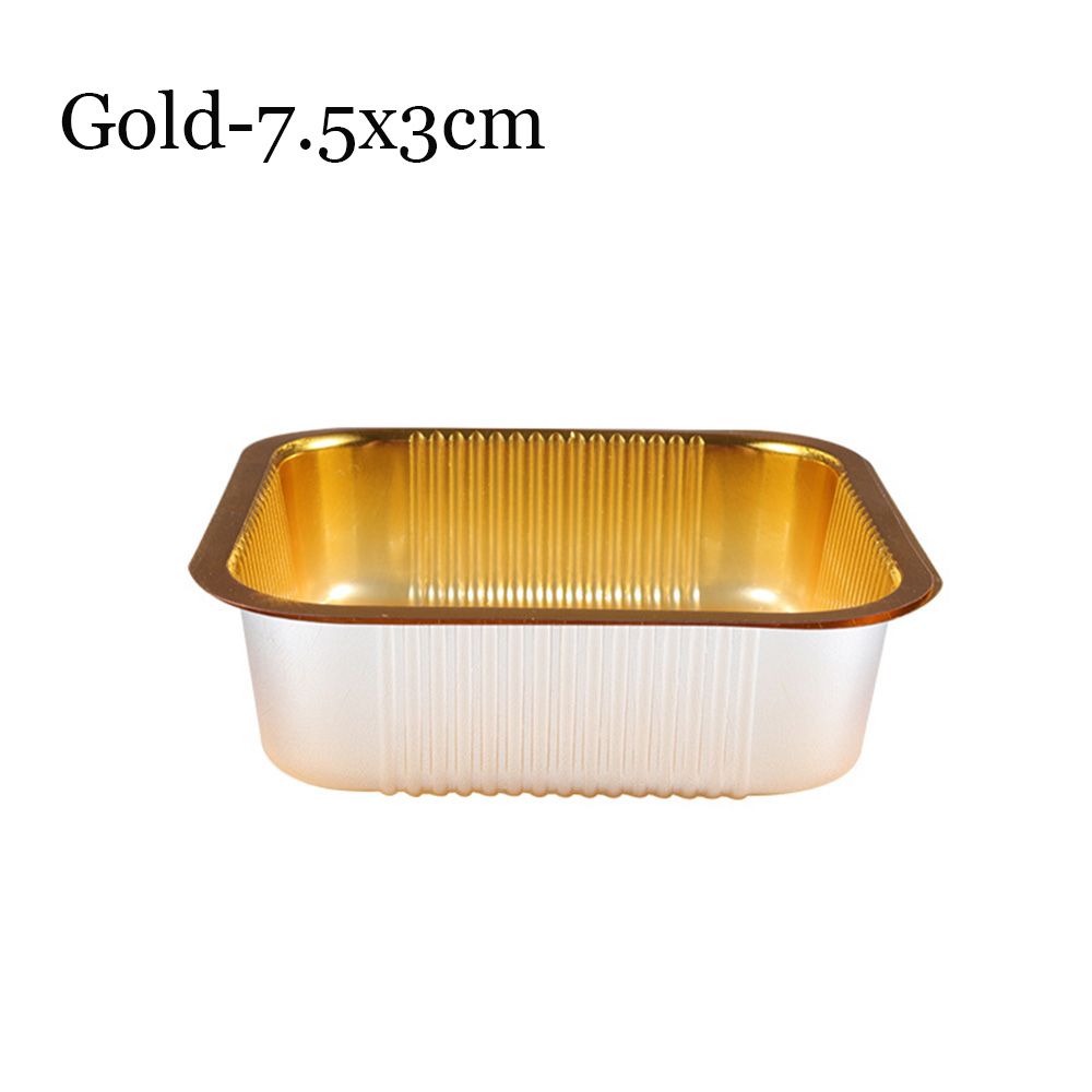 100pcs Moon Cake Bottom Tray Packaging Box Egg Yolk Crisp Mung Bean Cake Inner Tray Golden Thickened Blister Packing Plate Decor: gold 7.5x3cm