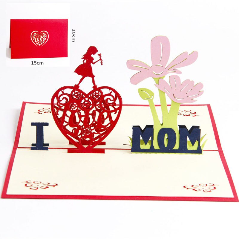 3D Pop hoch Grußkarten murmeln der Schild Handgemachte Postkarten Gruß Karte mit Umschlag: B