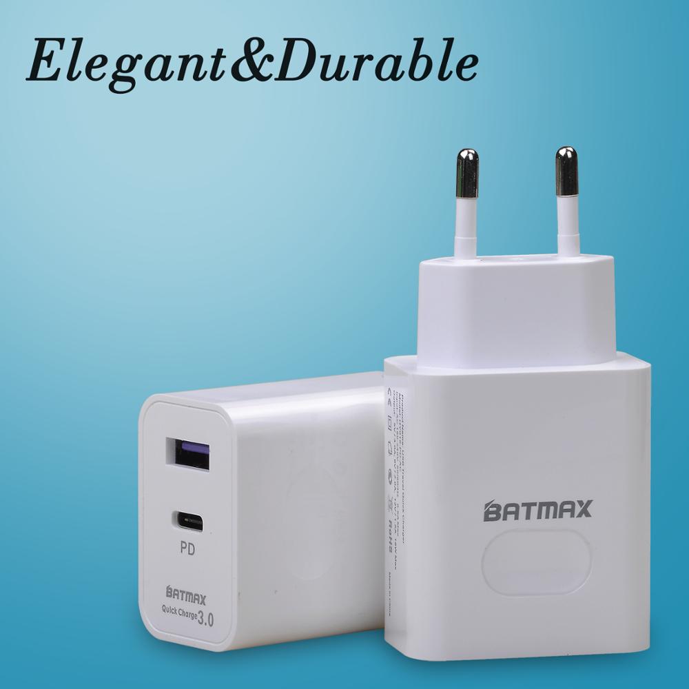 Batmax usb 3.0 schnellladegerät 18w pd ladegerät für iphone, ipad pro, mini 5, ipad air 3, samsung  s9, xiaomi  mi 8, huawei