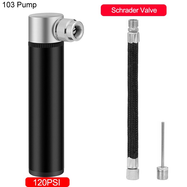 160PSI Hoge Druk Fietspomp Hand Mini Pomp Fiets Air Inflator Compressor Met Houder Voor Schrader/Presta Ventiel Fietspomp: one Black A 120PSI